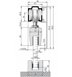 HELM Blende Zum Klipsen Für Glastüren, 2500, EV1