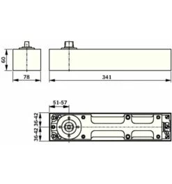 BTS BTS 80 Festst.EN 4 Max.1100mm Max.Türgewicht 300kg DORMAKABA -Abus Geschaft boden tuerschliesser allgemeine tueren 1 fluegelig 1536241 czm 1