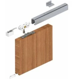 HELM Holzschiebetür 140 Set Einflügelig, Für Holz, Bis 140 Kg