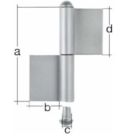GAH Alberts Konstruktionsband Typ K04 2-tlg.z.Anschw.EdelstahlRundkopf 100/30/9/50mm