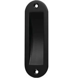 Abus Geschaft 33 Hermeta Schiebetürmuschel Alu.schwarz Pulv.ov.2xD.5mm L.120mm B.40mm