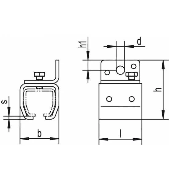 HELM Schiebetor-Wandbefestigungsmuffe, 401, Stahl, 60x935x68 Mm, S45 Mm 2 HELM Schiebetor-Wandbefestigungsmuffe, 401, Stahl, 60x935x68 Mm, S45 Mm – Bild 2